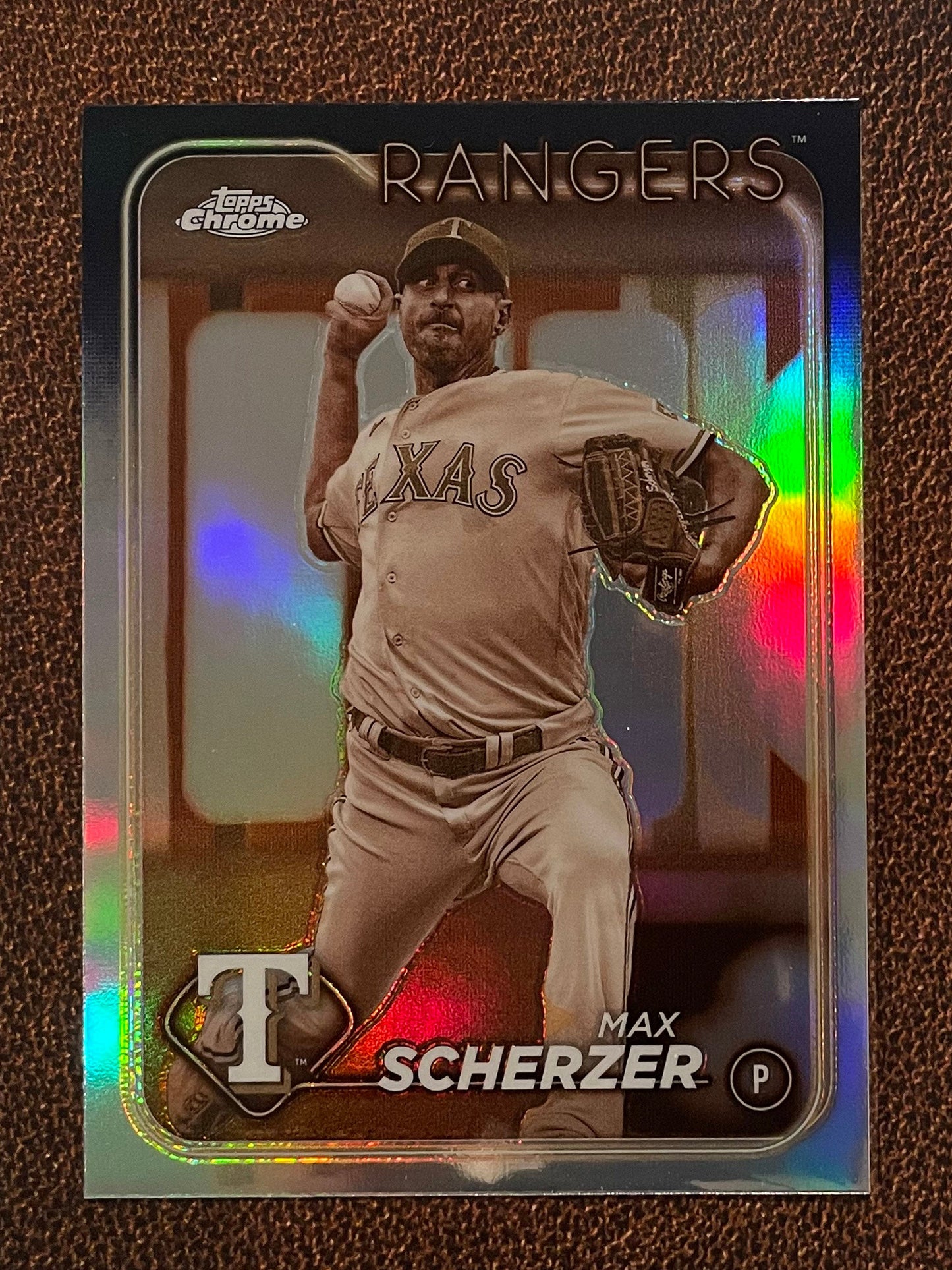 Max Scherzer - 2024 Topps Chrome - Sepia Refractor - Rangers