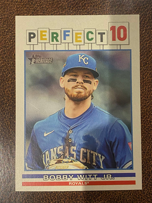 Bobby Witt Jr. - 2025 Topps Heritage High Number - Perfect 10 Insert - Royals