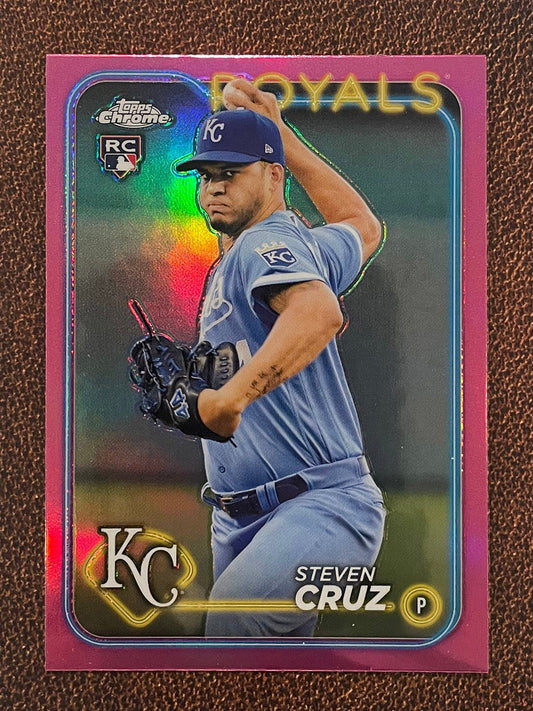 Steven Cruz - 2024 Topps Chrome - Pink Refractor - Royals