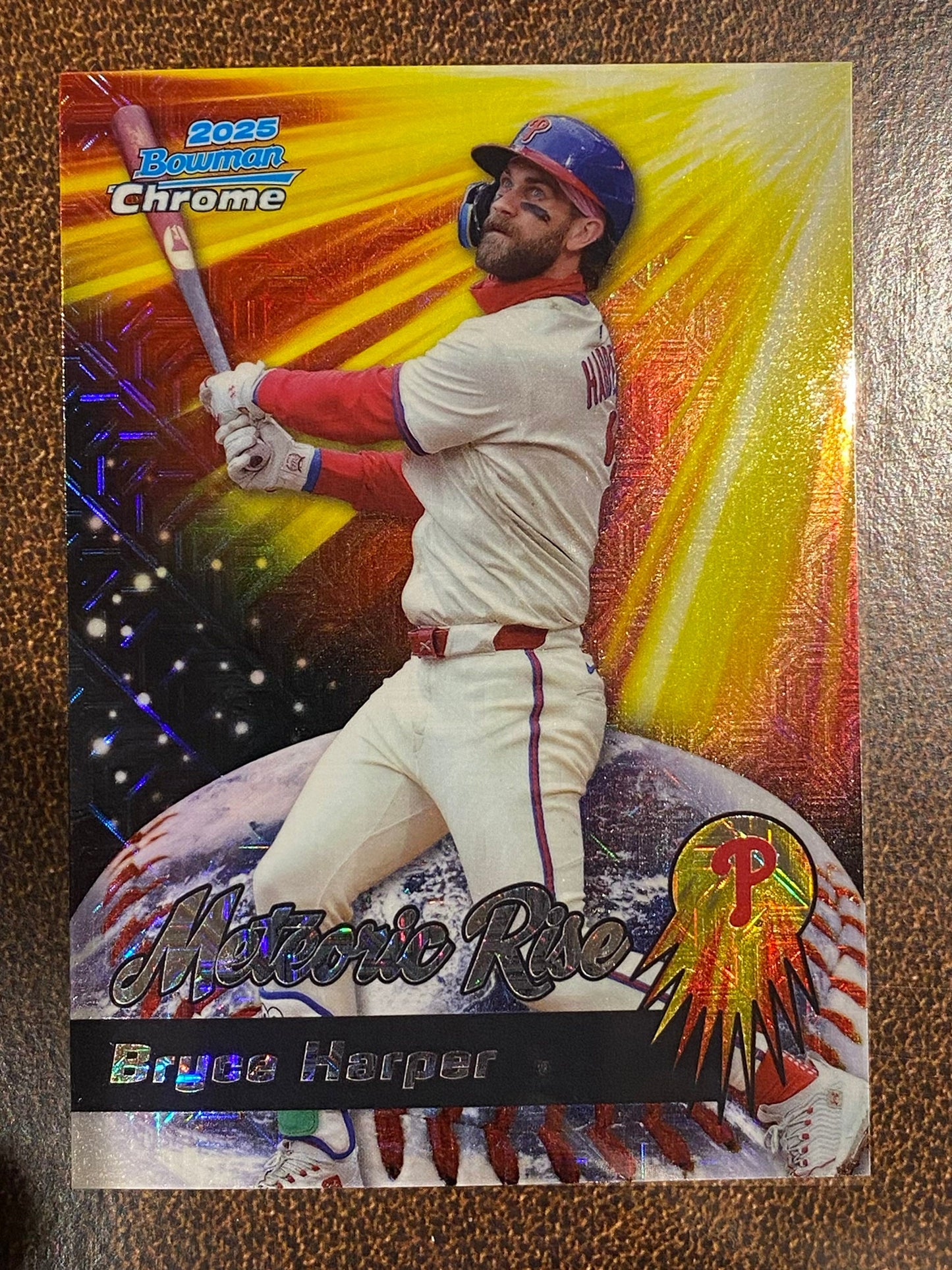 Bryce Harper - 2025 Bowman Chrome - Meteoric Rise Mojo - Phillies
