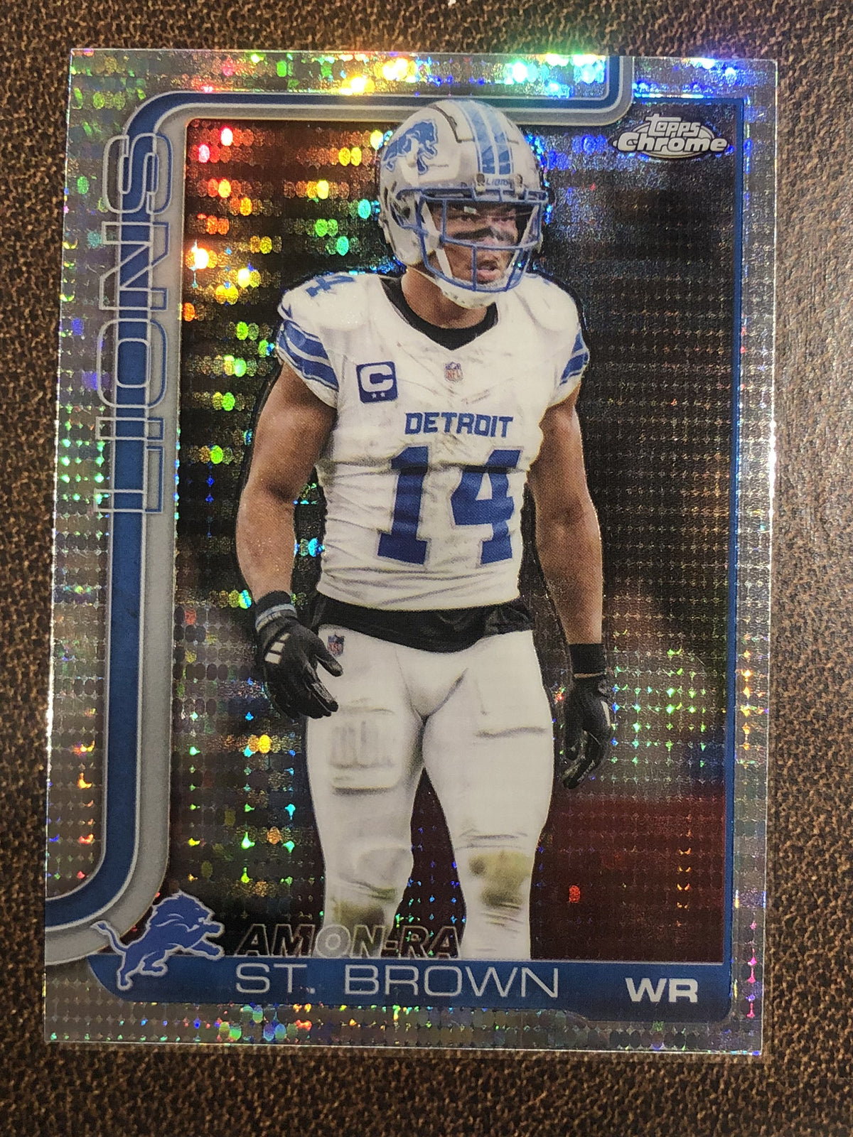 Amon Ra St. Brown - 2025 Topps Chrome - Prizm Refractor - Lions