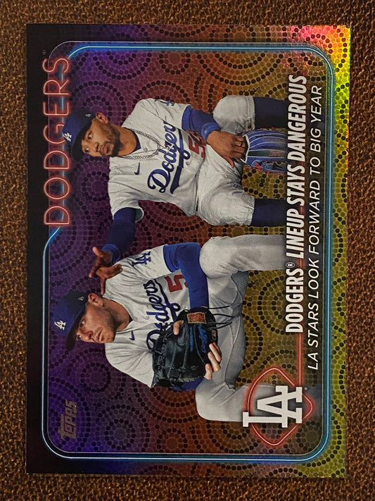 Freedie Freeman/Mookie Betts - 2024 Topps Series 2 - Holiday Parallel - Dodgers