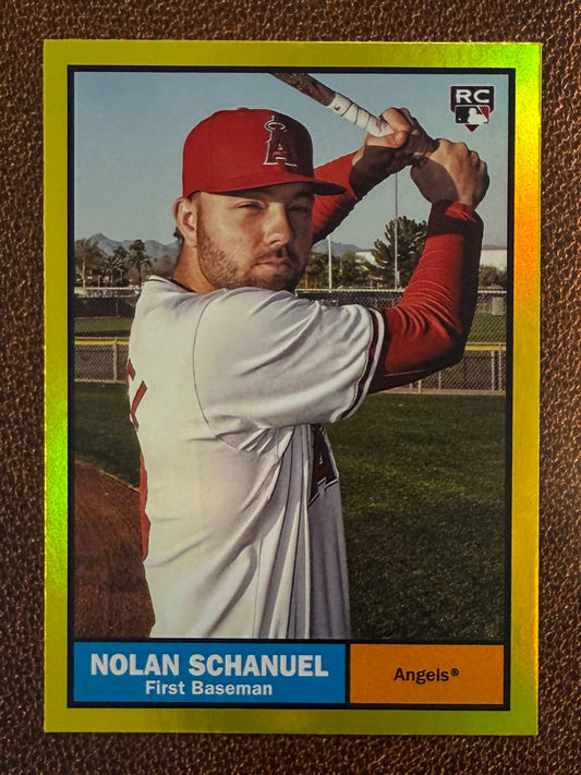 Nolan Schanuel - 2024 Topps Archives - Yellow Foil - Angels