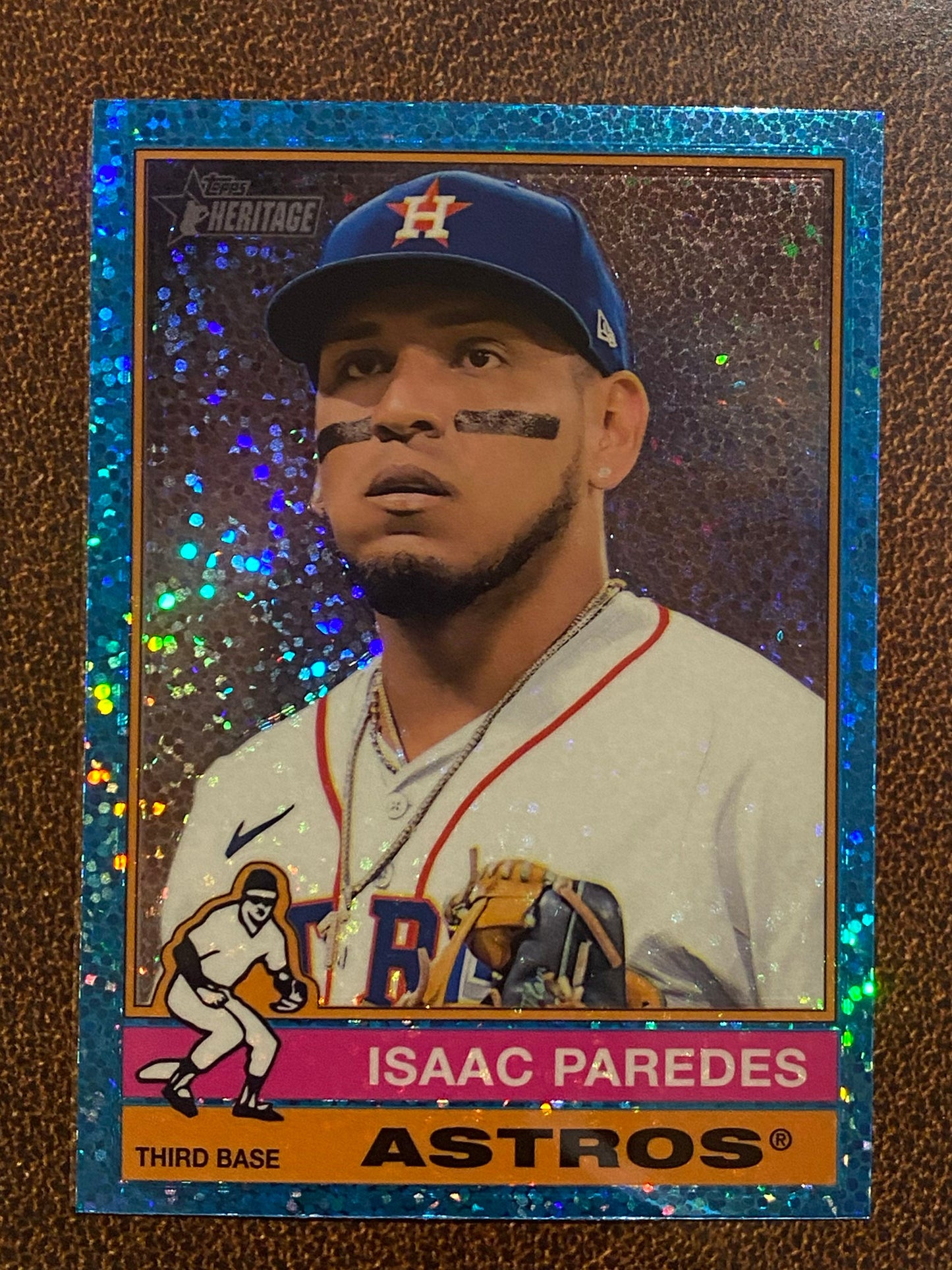 Isaac Paredes - 2025 Topps Heritage - Blue Sparkle - Astros