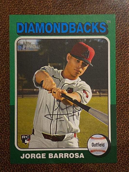 Jorge Barrosa - 2024 Topps Heritage High Number - Green Border - Diamondbacks