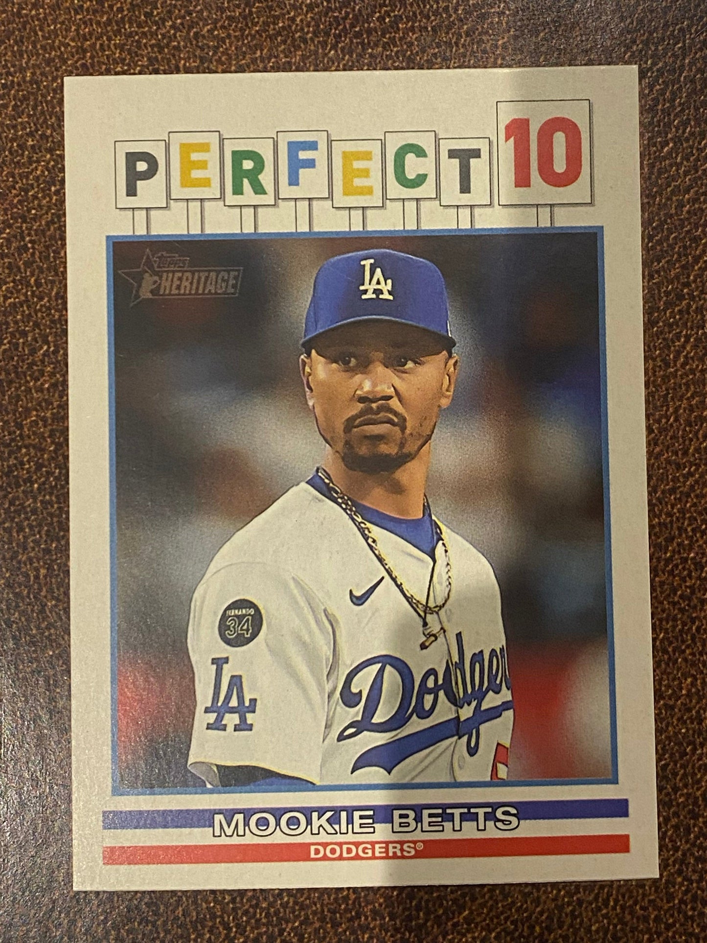 Mookie Betts - 2025 Topps Heritage High Number - Perfect 10 Insert - Dodgers