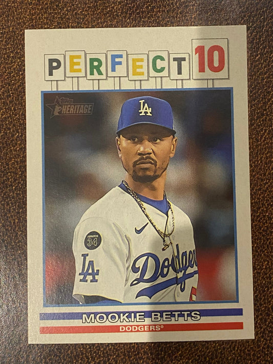 Mookie Betts - 2025 Topps Heritage High Number - Perfect 10 Insert - Dodgers