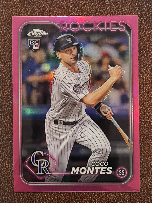 Coco Montes - 2024 Topps Chrome - Pink Refractor - Rockies