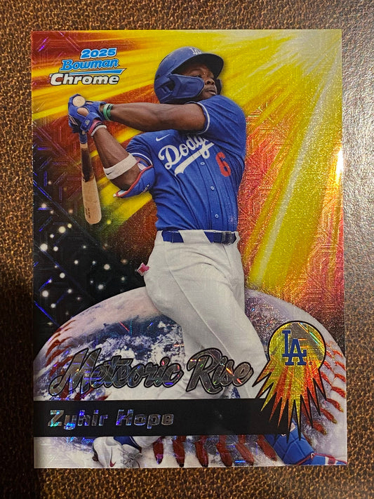 Zayhir Hope - 2025 Bowman Chrome - Meteoric Rise Mojo - Dodgers