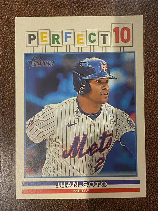 Juan Soto - 2025 Topps Heritage High Number - Perfect 10 Insert - Mets