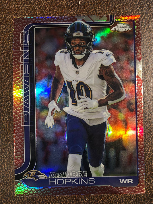 DeAndre Hopkins - 2025 Topps Chrome - Football Leather Refractor - Ravens