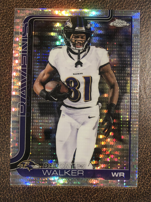 Devontez Walker - 2025 Topps Chrome - Prizm Refractor - Ravens