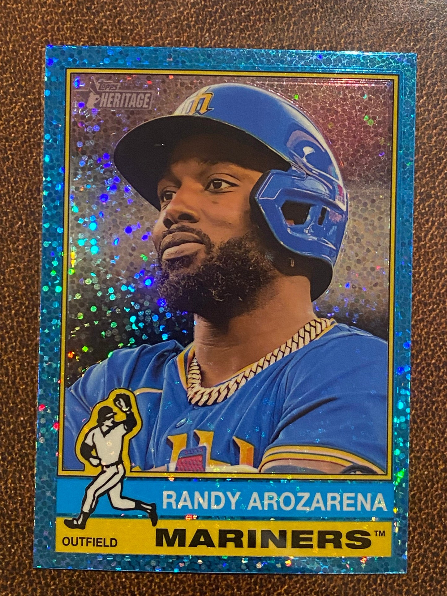 Randy Arozarena - 2025 Topps Heritage - Blue Sparkle - Mariners