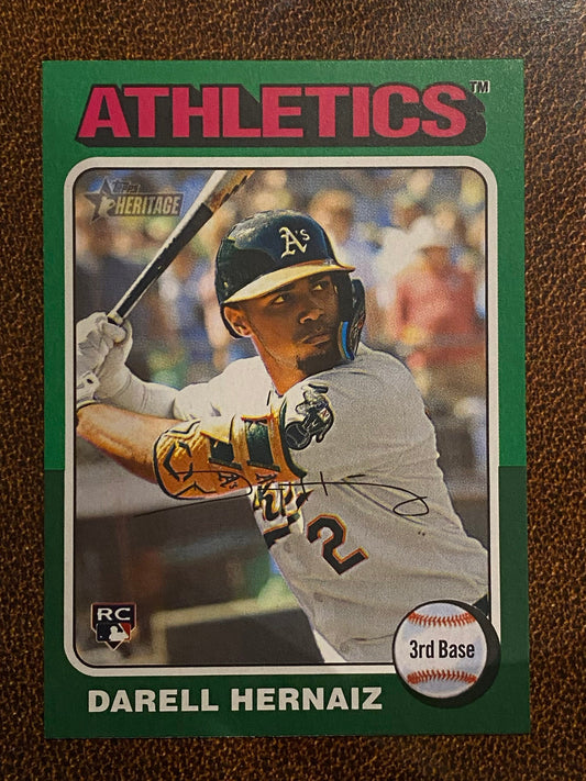 Darell Hernaiz - 2024 Topps Heritage High Number - Green Border - Athletics