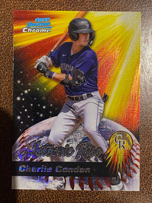Charlie Condon - 2025 Bowman Chrome - Meteoric Rise Mojo - Rockies