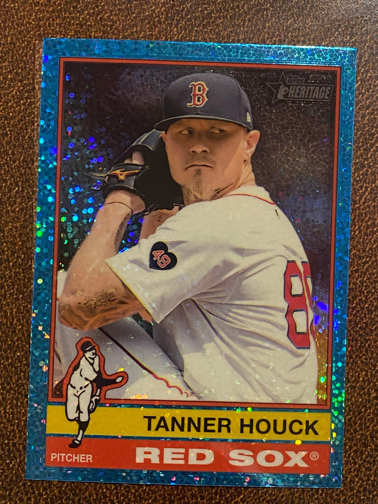 Tanner Houck - 2025 Topps Heritage - Blue Sparkle - Red Sox