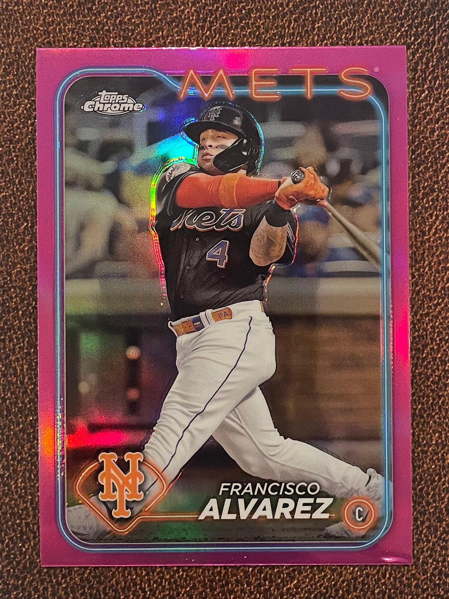 Francisco Alvarez - 2024 Topps Chrome - Pink Refractor - Mets