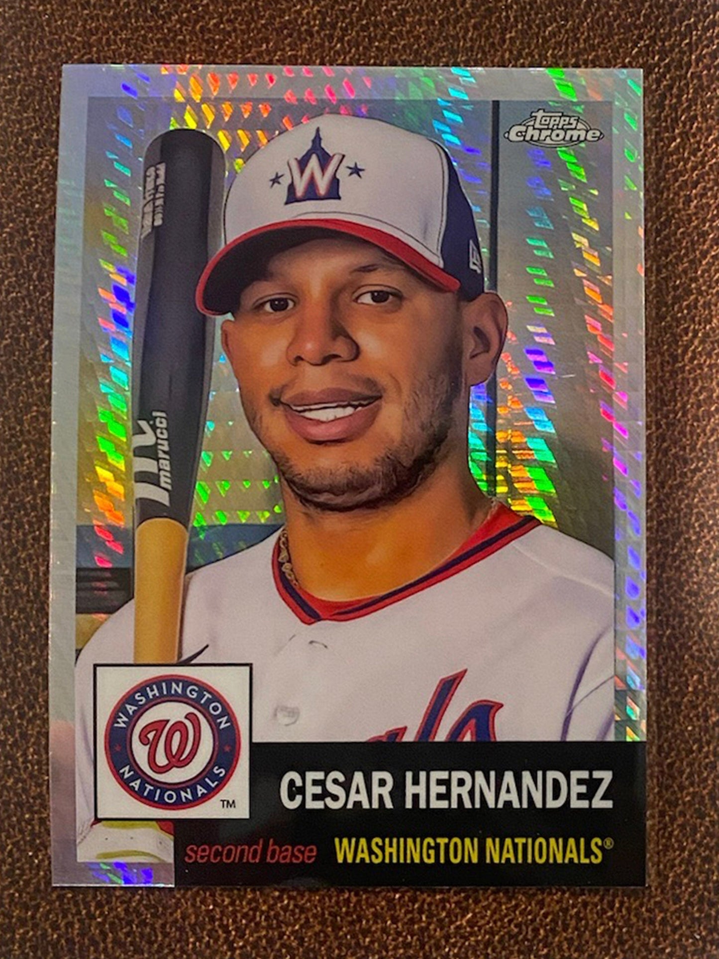 Cesar Hernandez - 2022 Topps Chrome Platinum Anniversary - Prism Refractor - Nationals