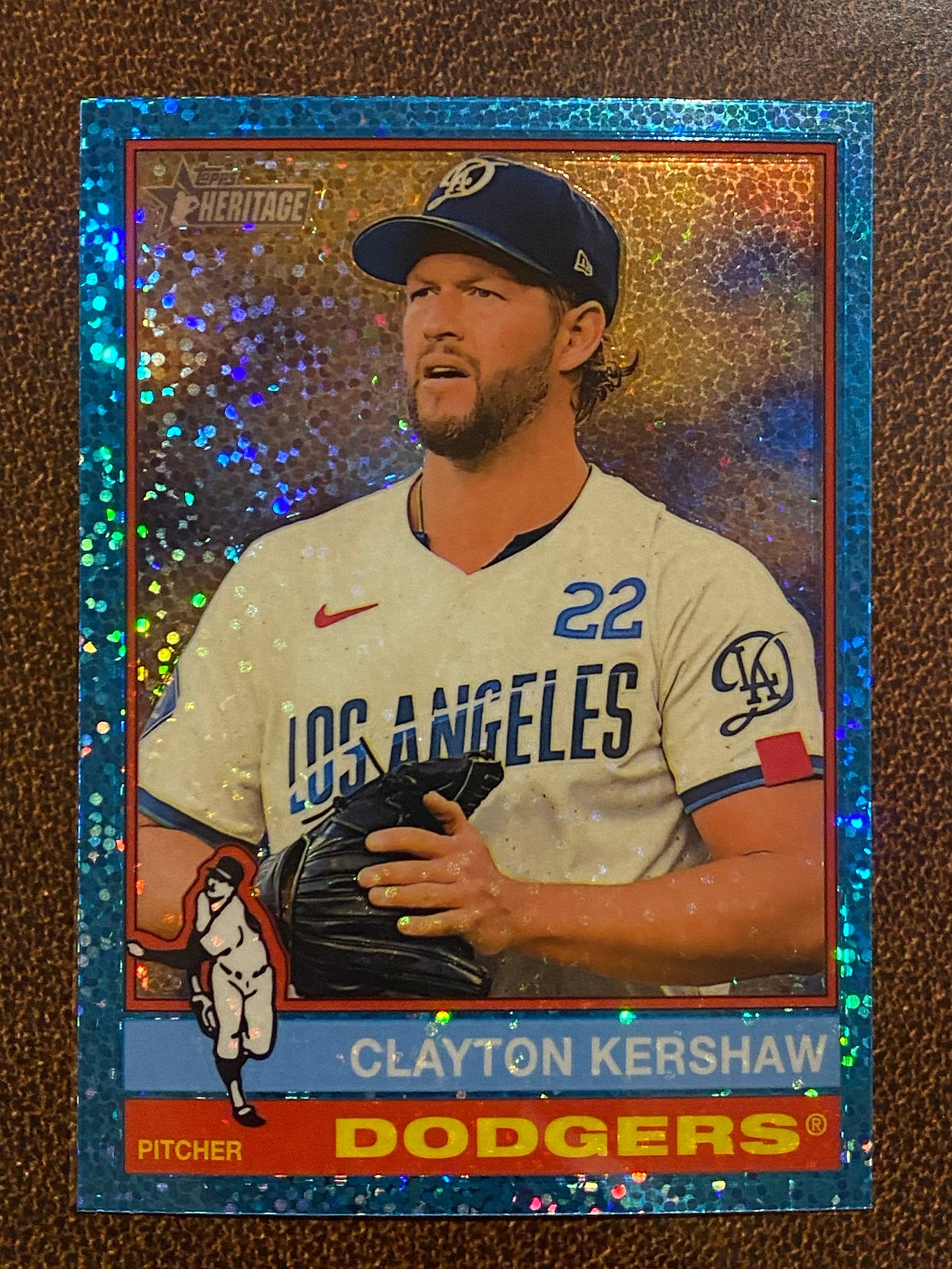 Clayton Kershaw - 2025 Topps Heritage - Blue Sparkle - Dodgers