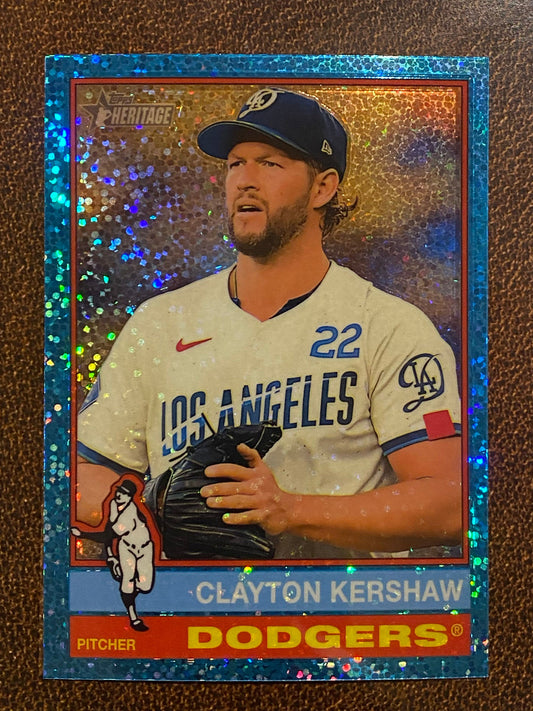 Clayton Kershaw - 2025 Topps Heritage - Blue Sparkle - Dodgers