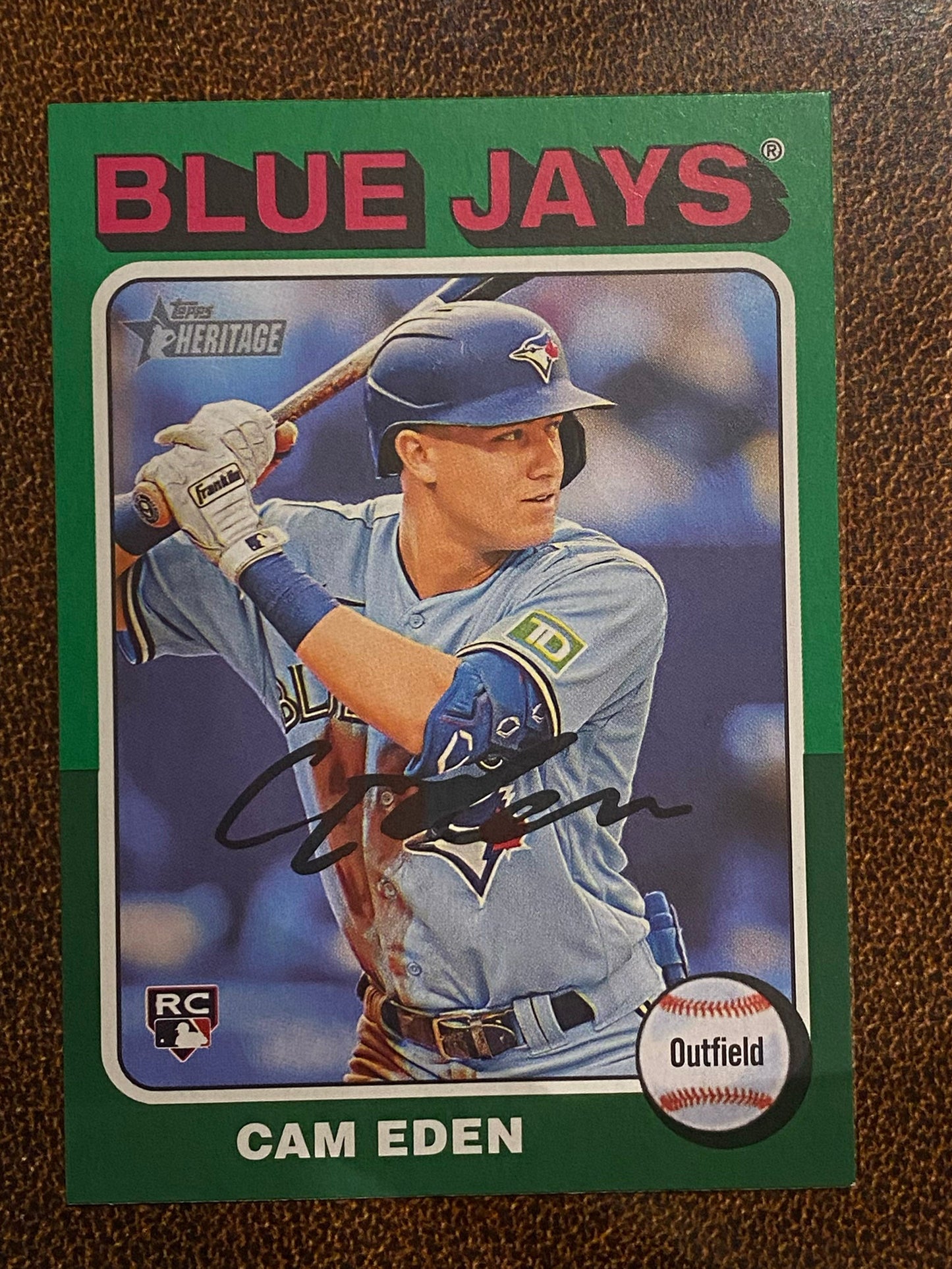 Cam Eden - 2024 Topps Heritage High Number - Green Border - Blue Jays