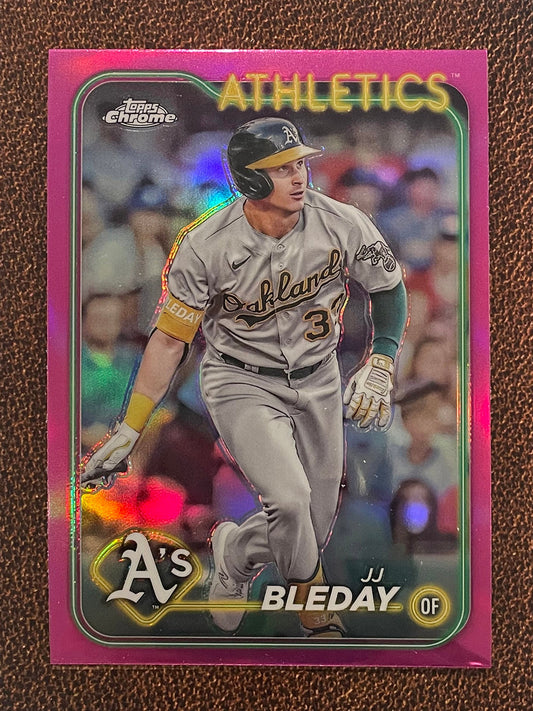 JJ Bleday - 2024 Topps Chrome - Pink Refractor - Athletics