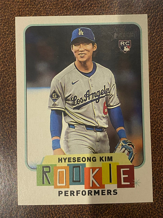 Hyeseong Kim - 2025 Topps Heritage High Number - Rookie Performers Insert - Dodgers