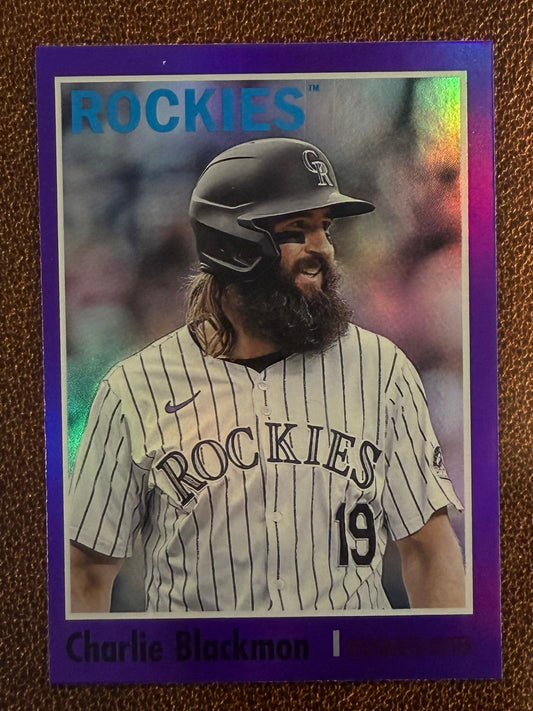 Charlie Blackmon - 2024 Topps Archives - Purple Foil - Rockies