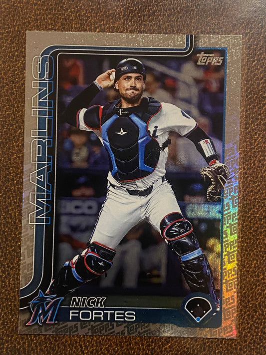 Nick Fortes - 2025 Topps Series 2 - Fanatics Exclusive Topps Foil Border - Marlins