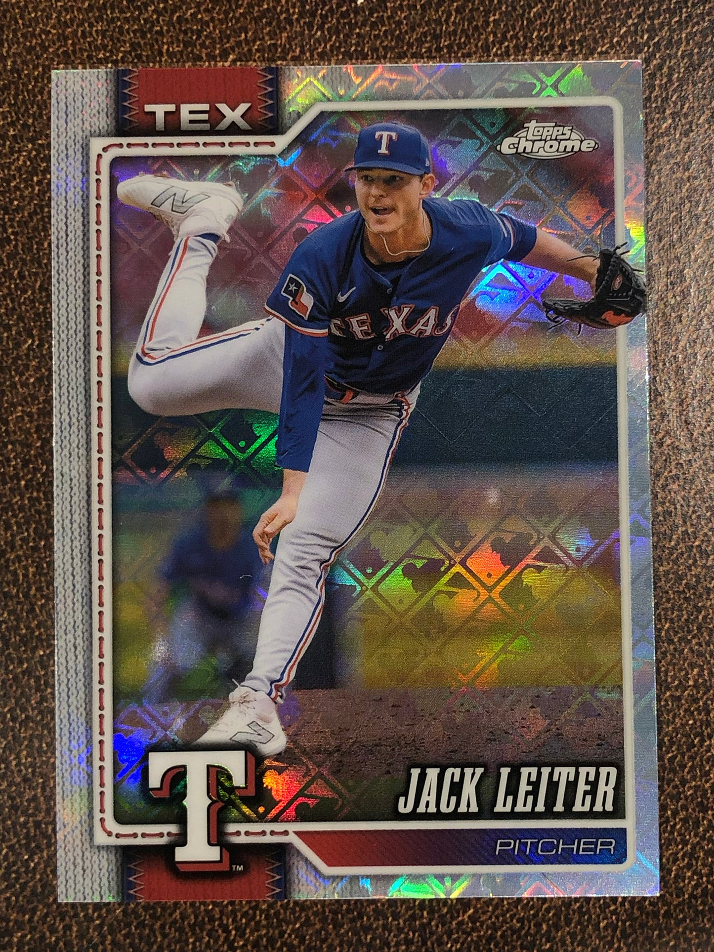 Jack Leiter - 2026 Topps Chrome Logofractor - Base Logofractor - Rangers
