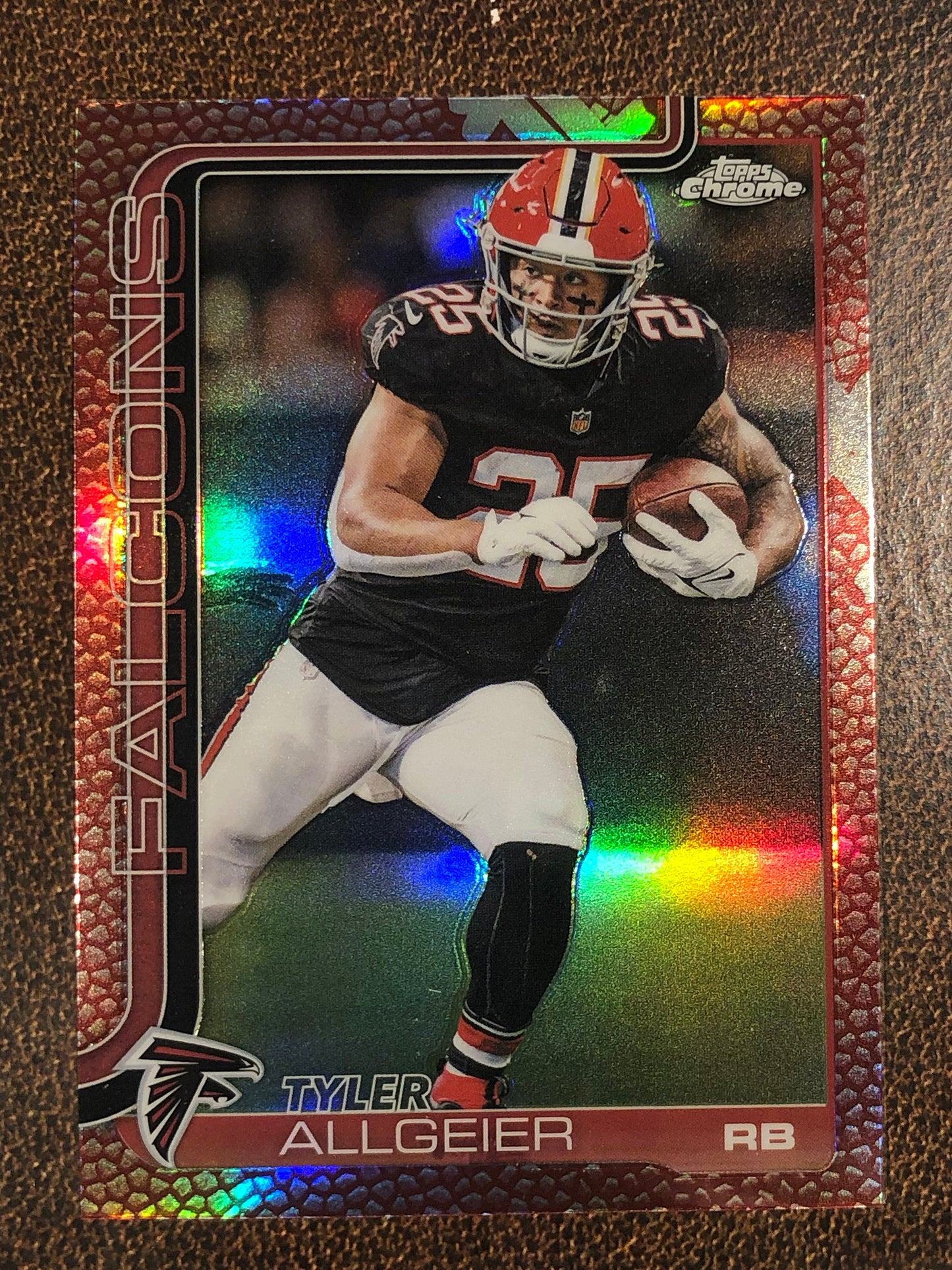 Tyler Allgeier - 2025 Topps Chrome - Football Leather Refractor - Falcons