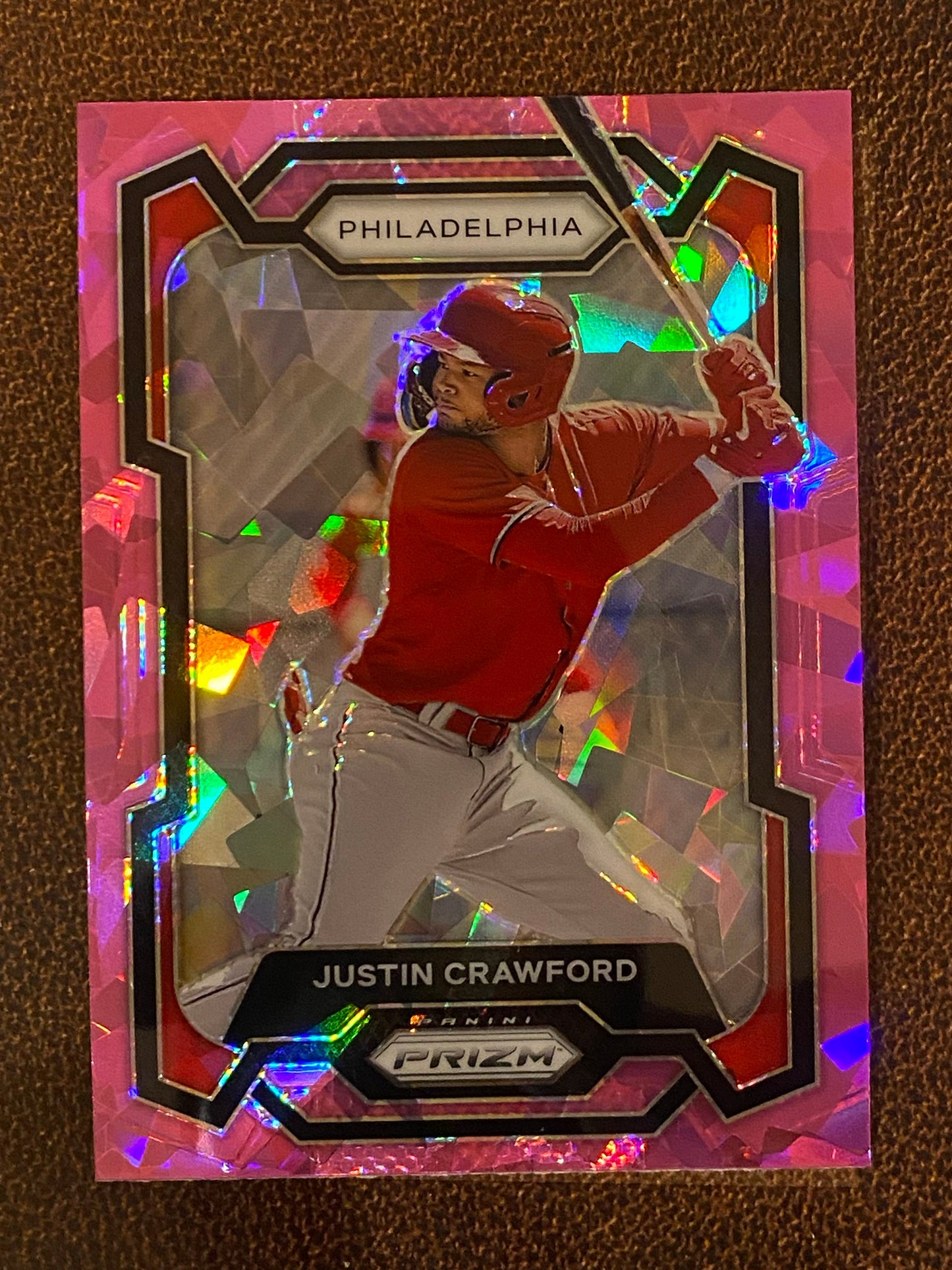 Justin Crawford - 2024 Panini Prizm - Pink Ice Mega - Phillies