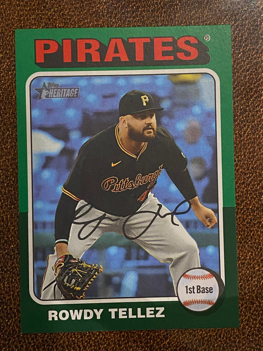 Rowdy Tellez - 2024 Topps Heritage High Number - Green Border - Pirates