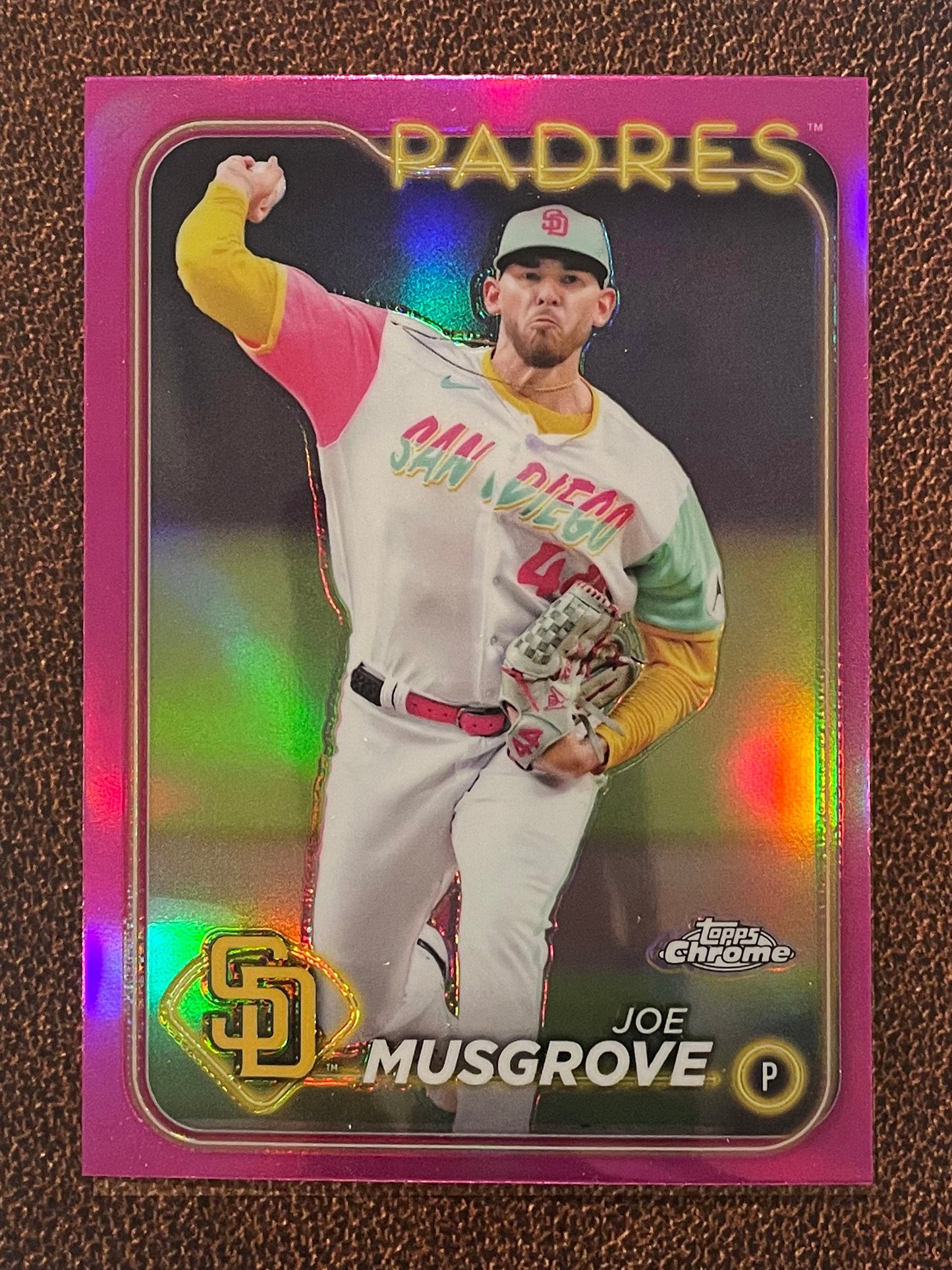 Joe Musgrove - 2024 Topps Chrome - Pink Refractor - Padres