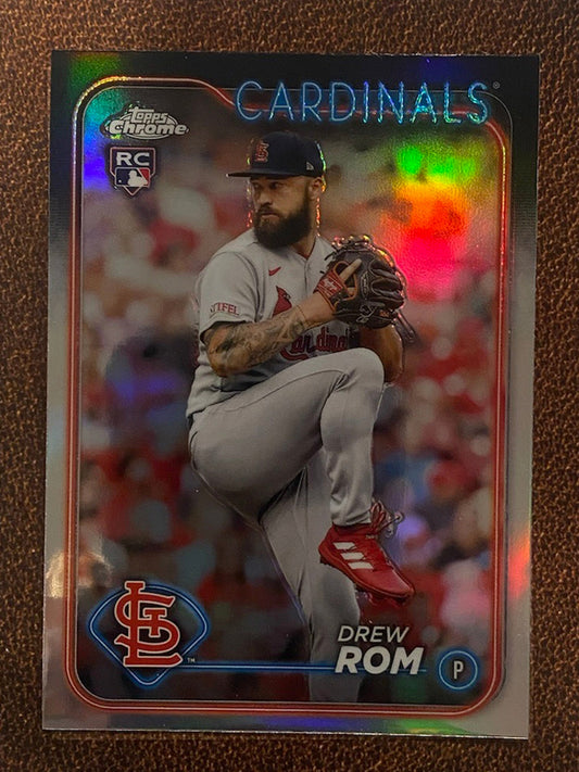 Drew Rom - 2024 Topps Chrome - Refractor - Cardinals