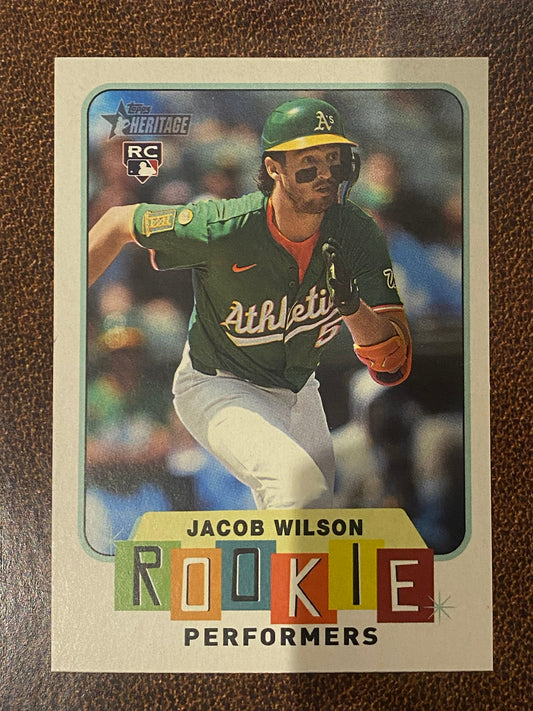 Jacob Wilson - 2025 Topps Heritage High Number - Rookie Performers Insert - Athletics