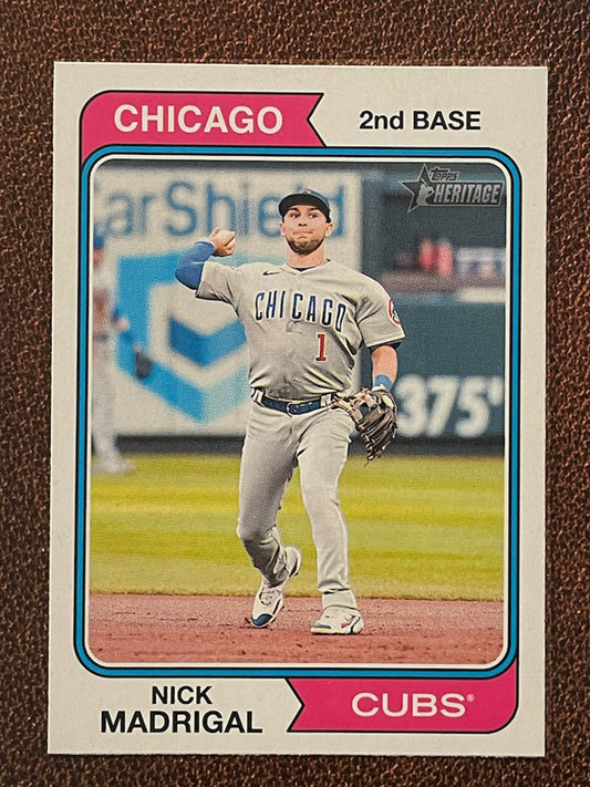 Nick Madrigal - 2023 Topps Heritage - Short Print - Cubs