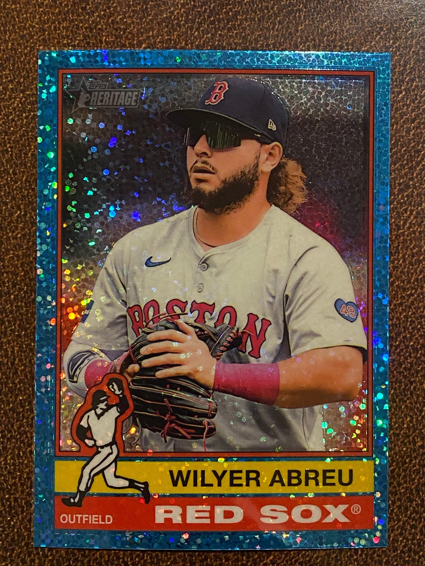 Wilyer Abreu - 2025 Topps Heritage - Blue Sparkle - Red Sox