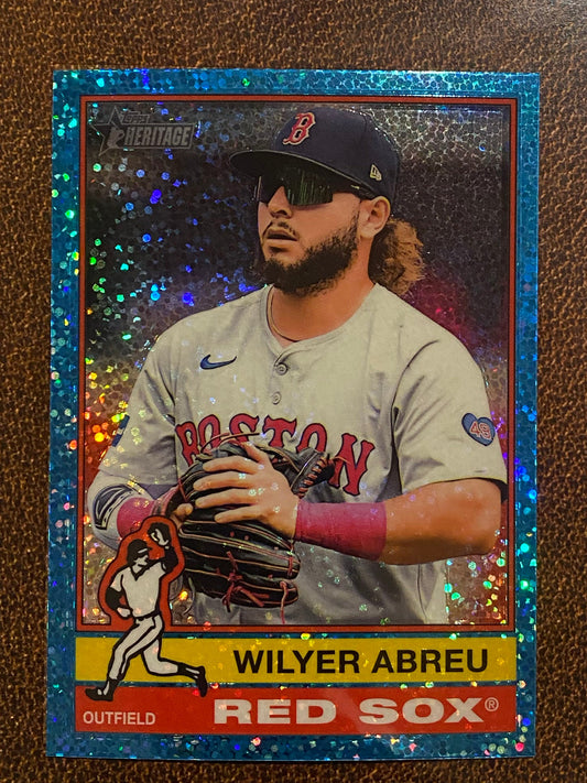 Wilyer Abreu - 2025 Topps Heritage - Blue Sparkle - Red Sox