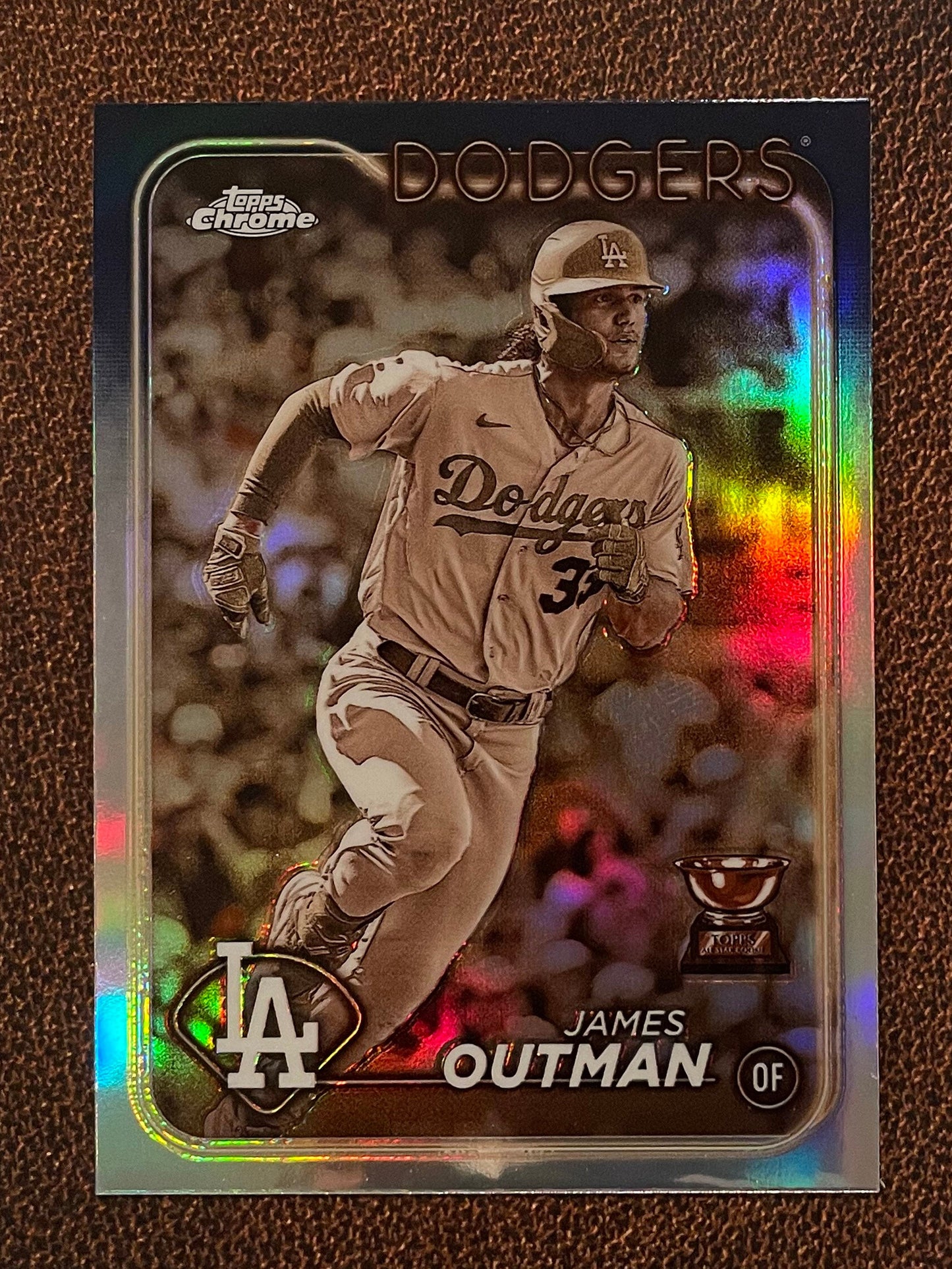 James Outman - 2024 Topps Chrome - Sepia Refractor - Dodgers