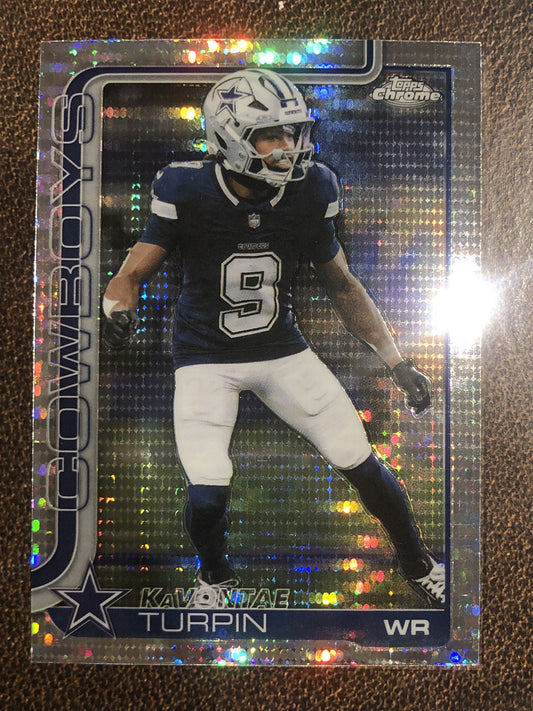 KaVontae Turpin - 2025 Topps Chrome - Prizm Refractor - Cowboys