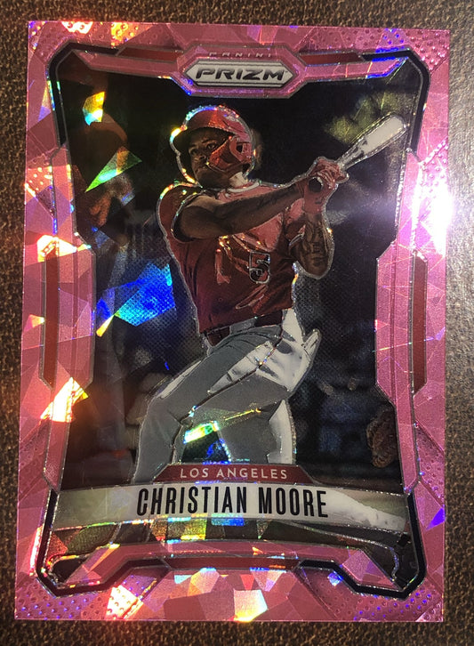 Christian Moore - 2026 Panini Prizm - Pink Ice - Angels