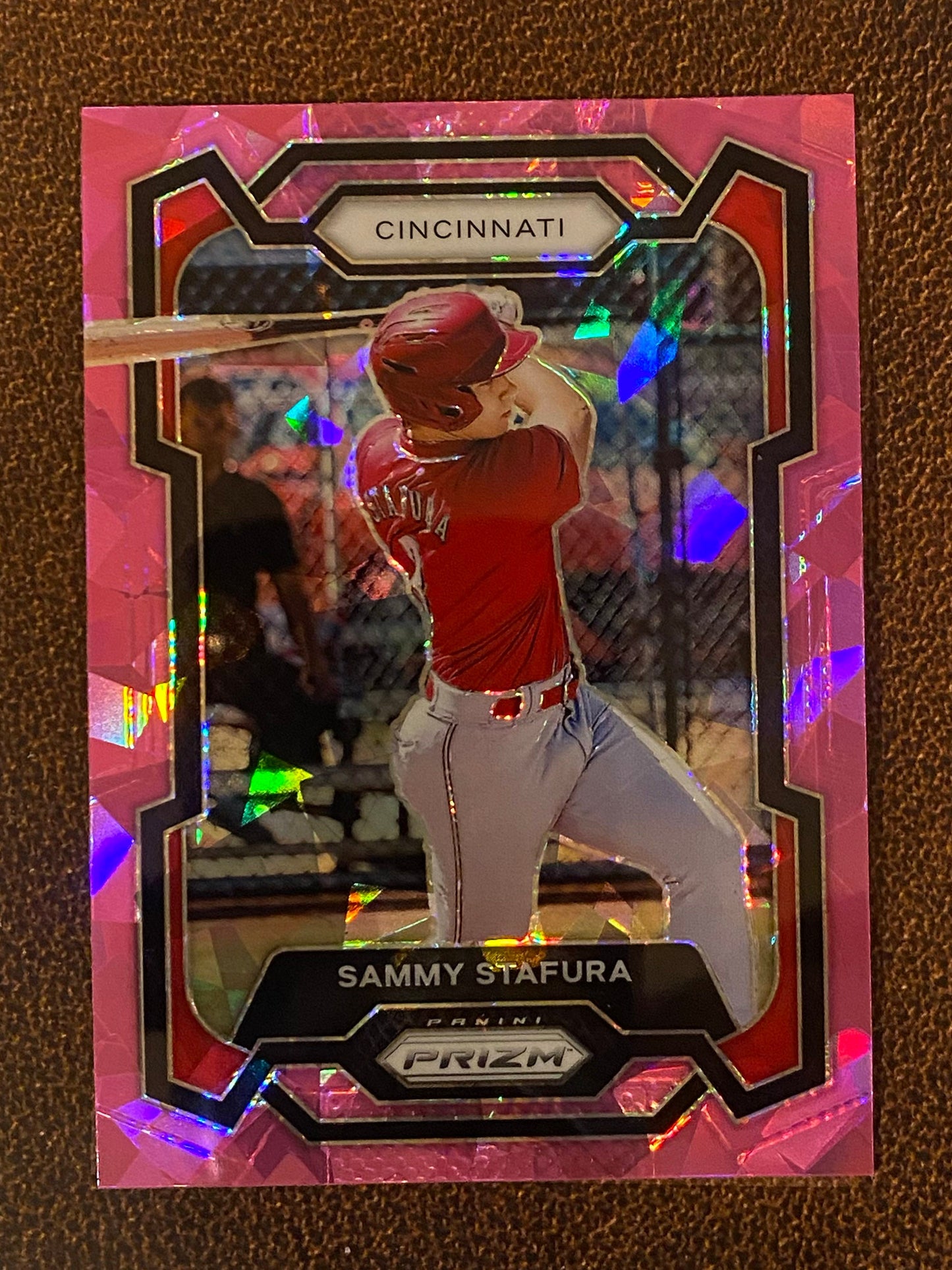 Sammy Stafura - 2024 Panini Prizm - Pink Ice Mega - Reds