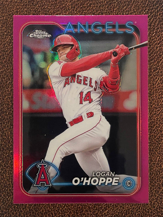 Logan O’Hoppe - 2024 Topps Chrome - Pink Refractor - Angels