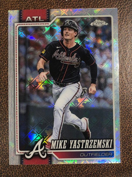 Mike Yastrzemski - 2026 Topps Chrome Logofractor - Base Logofractor - Braves