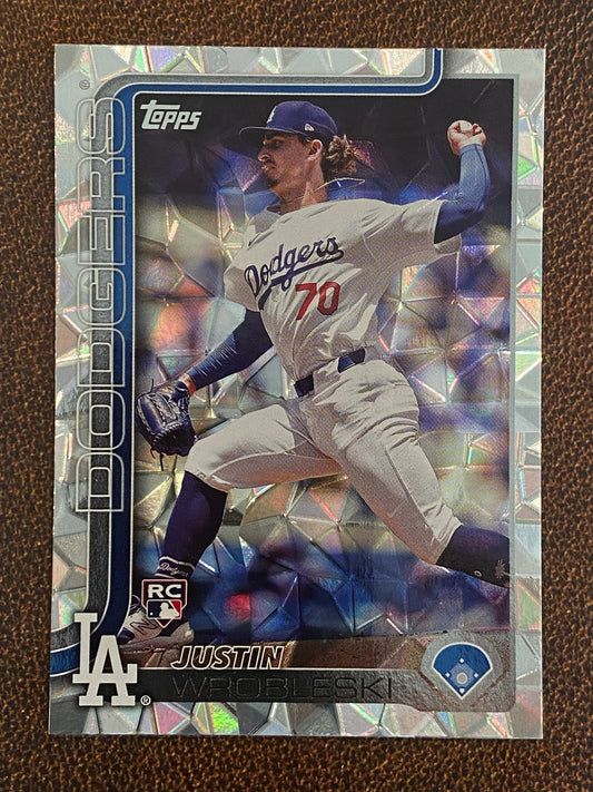 Justin Wrobleski - 2025 Topps Series 1 - Diamante - Dodgers