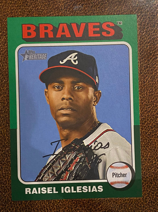Raisel Iglesias - 2024 Topps Heritage High Number - Green Border - Braves