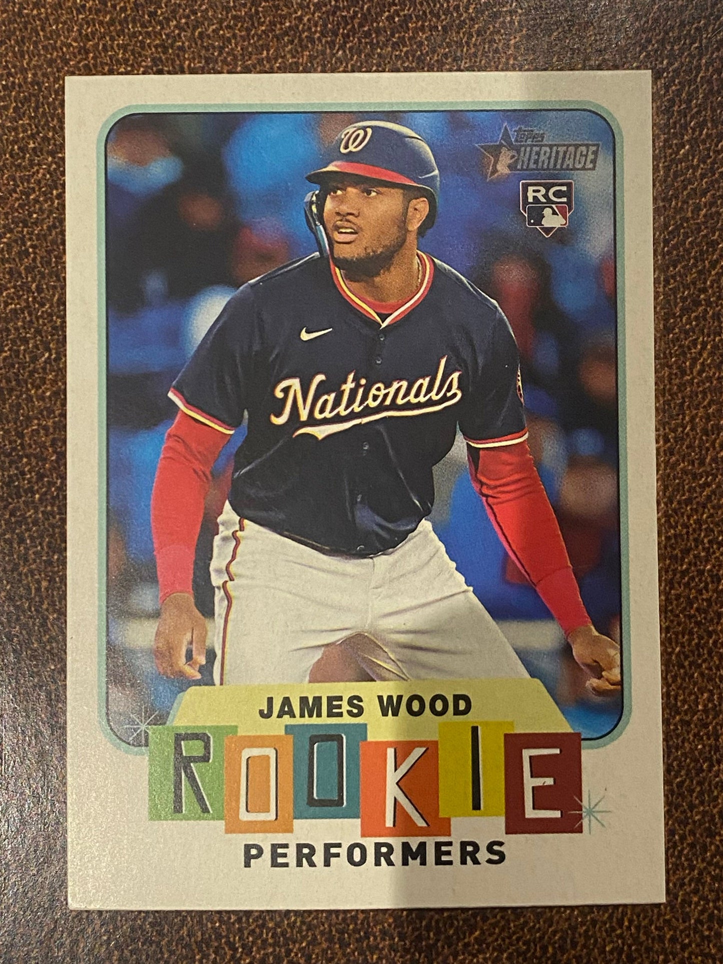 James Wood - 2025 Topps Heritage High Number - Rookie Performers Insert - Nationals