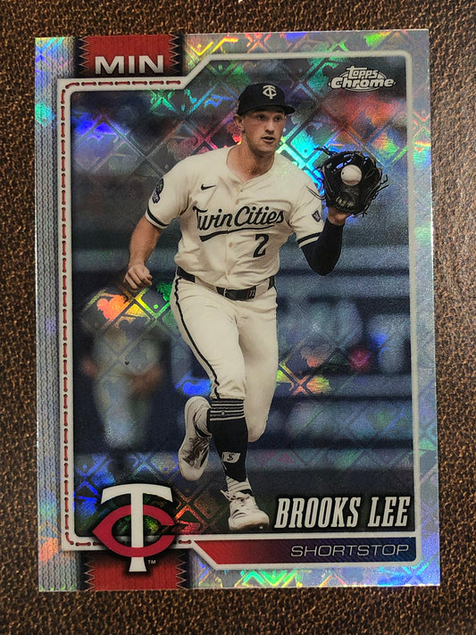 Brooks Lee - 2026 Topps Chrome Logofractor - Base Logofractor - Twins