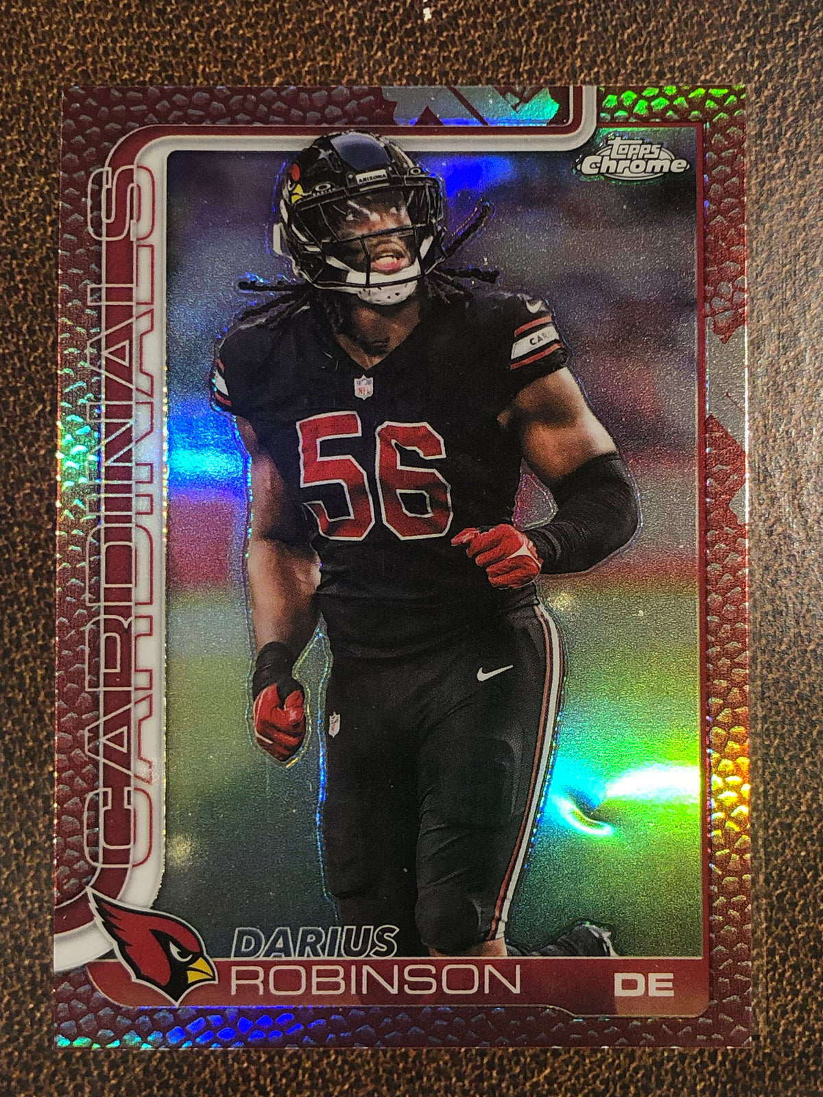 Darius Robinson - 2025 Topps Chrome - Football Leather Refractor (*Indentation*) - Cardinals